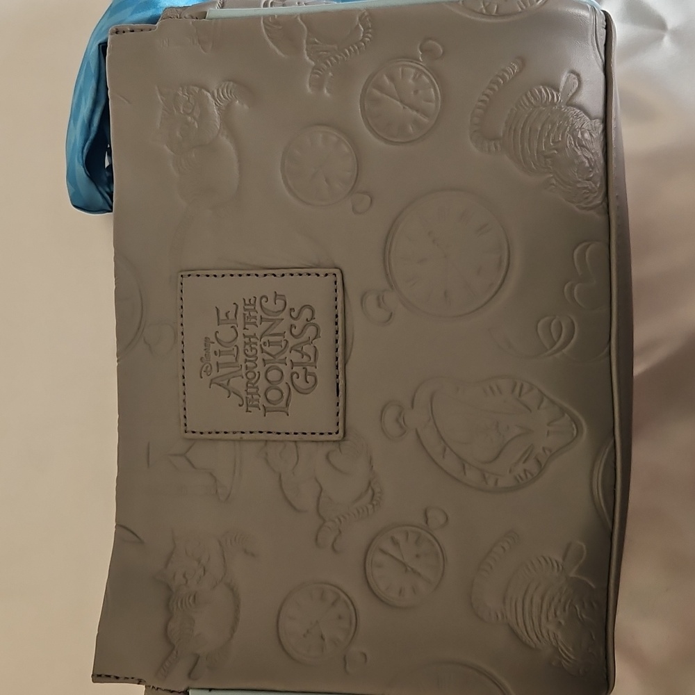 Loungefly Gray and Blue Alice Through the Looking Glass Crossbody Bag